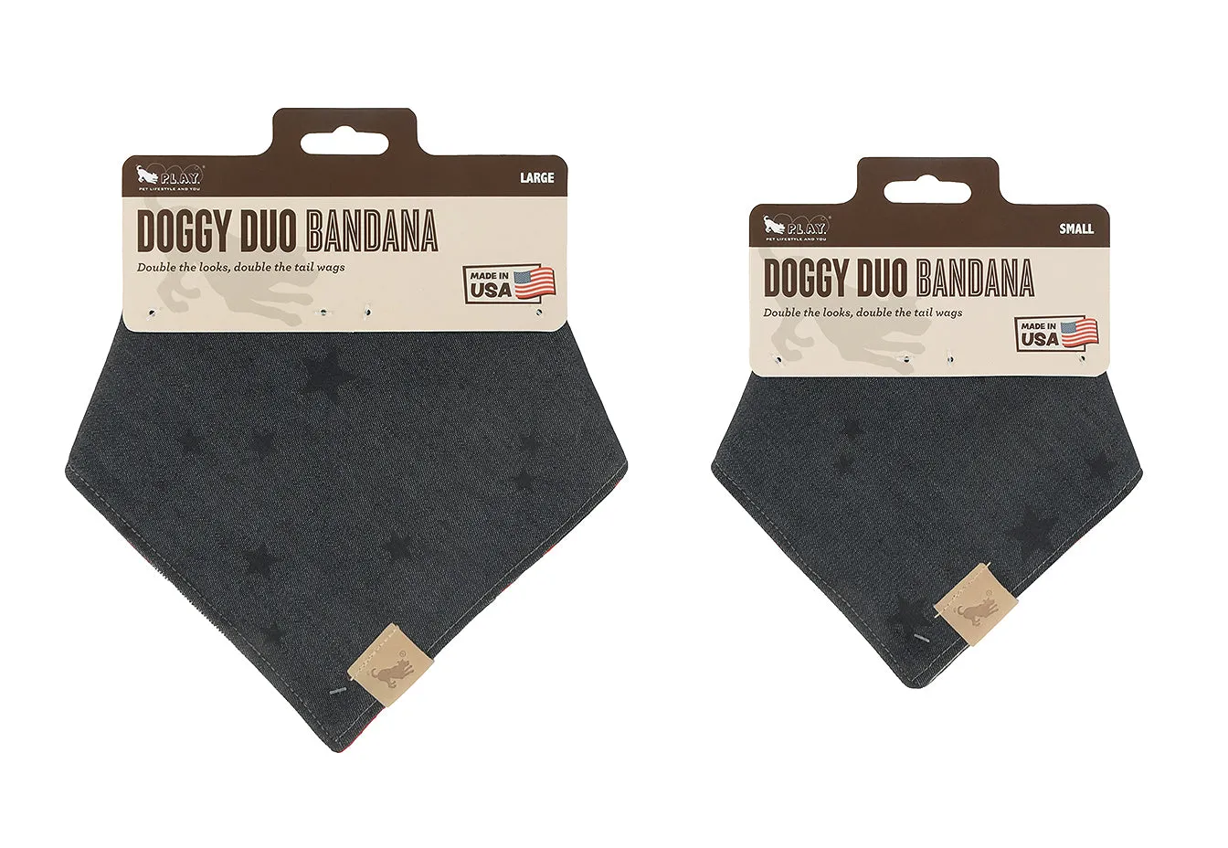 P.L.A.Y. Doggy Duo The Adventurer hundbandana bomull