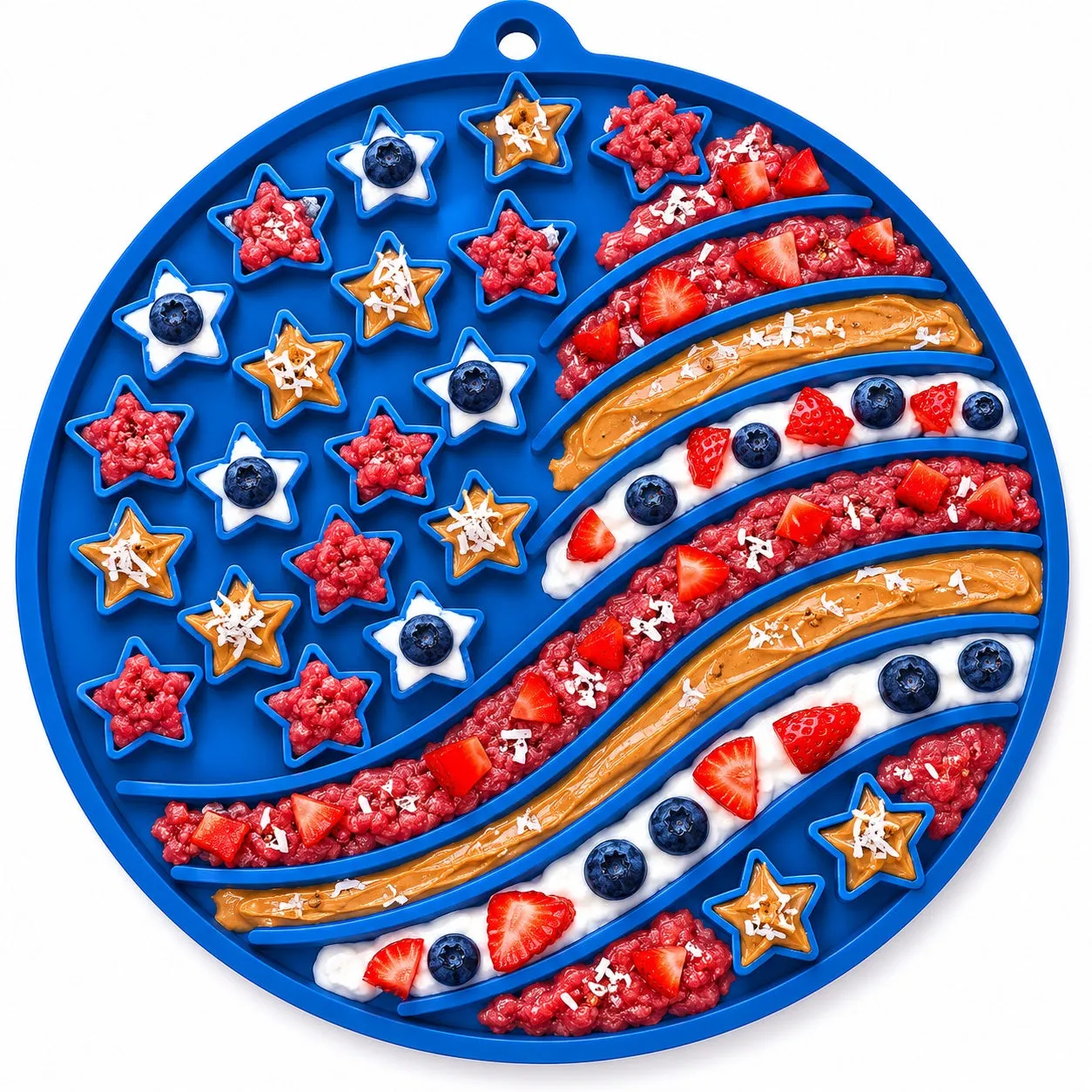 USA-K9 Stars and Stripes slickmatta ljusblå