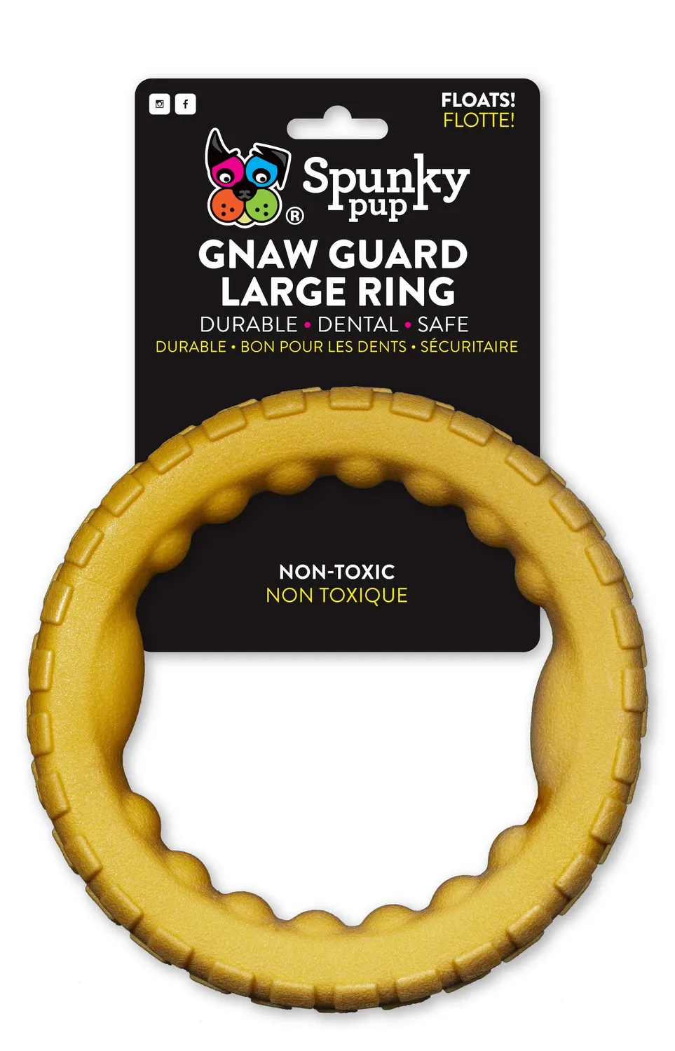 Spunky Pup Gnaw Guard hundleksak liten ring grön flytande