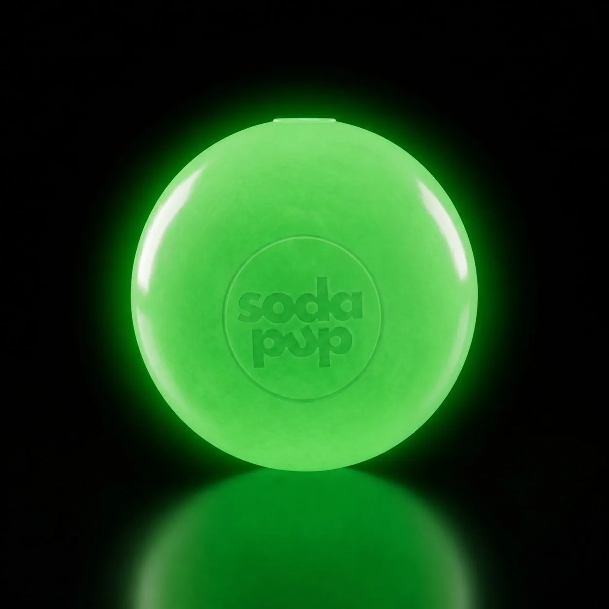 SodaPup Squeak Ball pipboll medium glow in the dark