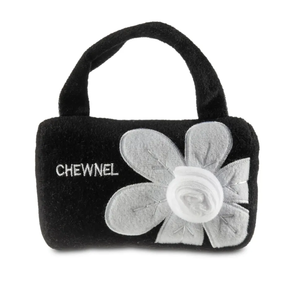 Dog Diggin Designs Chewnel Fleur Blanche Purse hundleksak mjuk