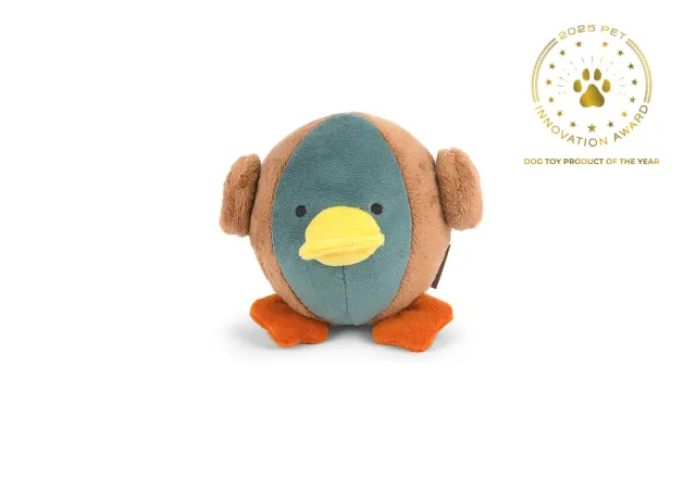 P.L.A.Y. Barnyard Buddies Dana the Duck hundleksak large med pip