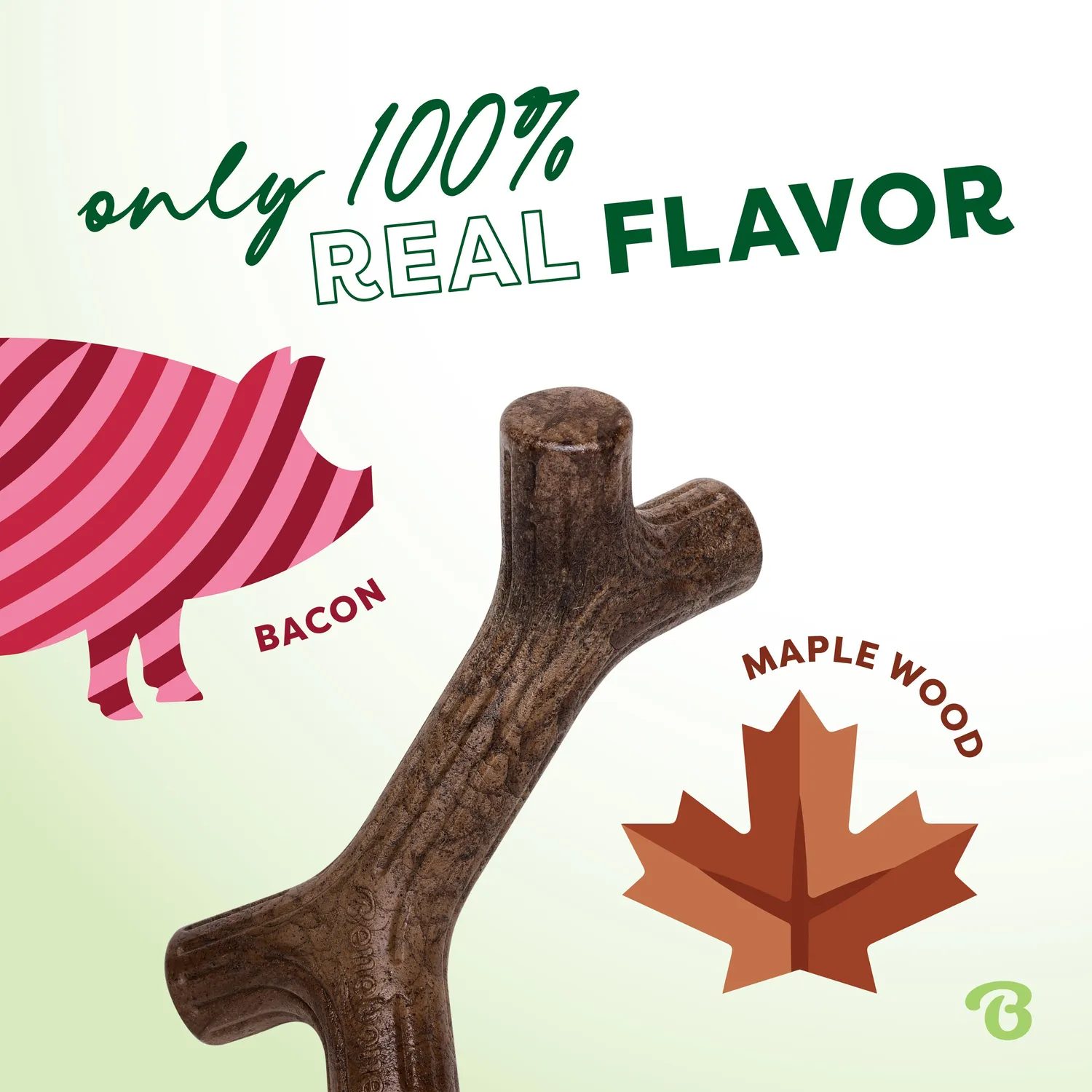 Benebone Stick tuggben nylon bacon