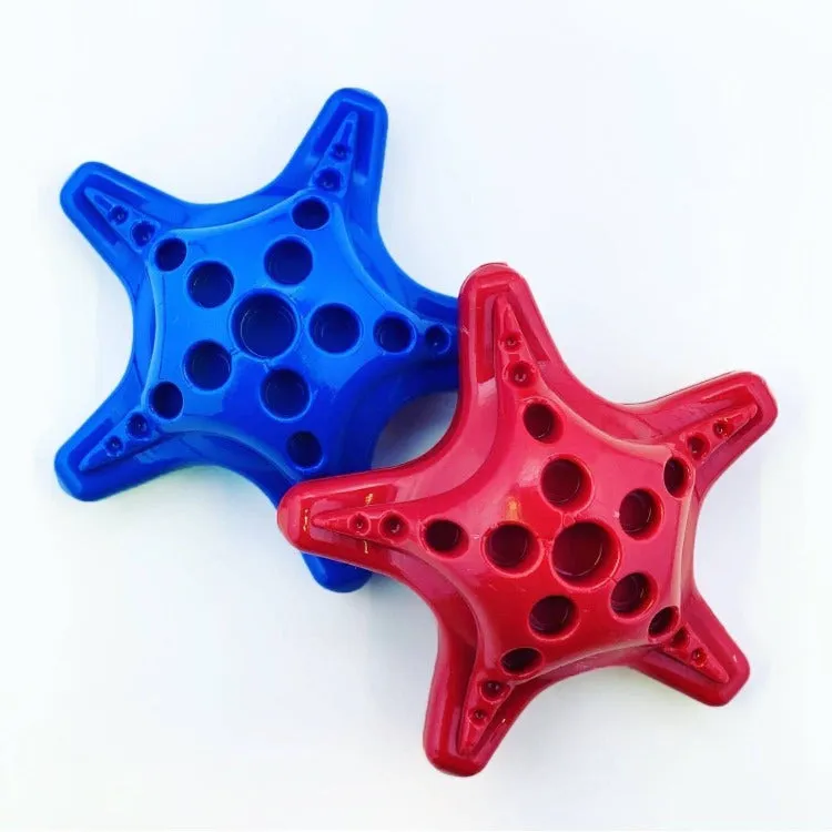 SodaPup Starfish nylon tuggleksak blå för starka tuggare