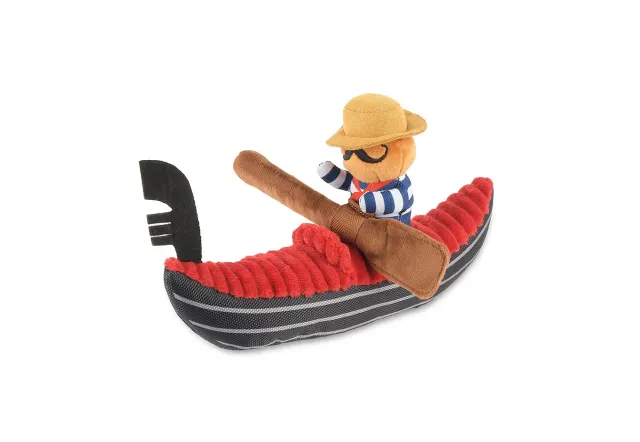 P.L.A.Y. Totally Touristy Giuseppe's Gondola hundleksak mjuk med pip