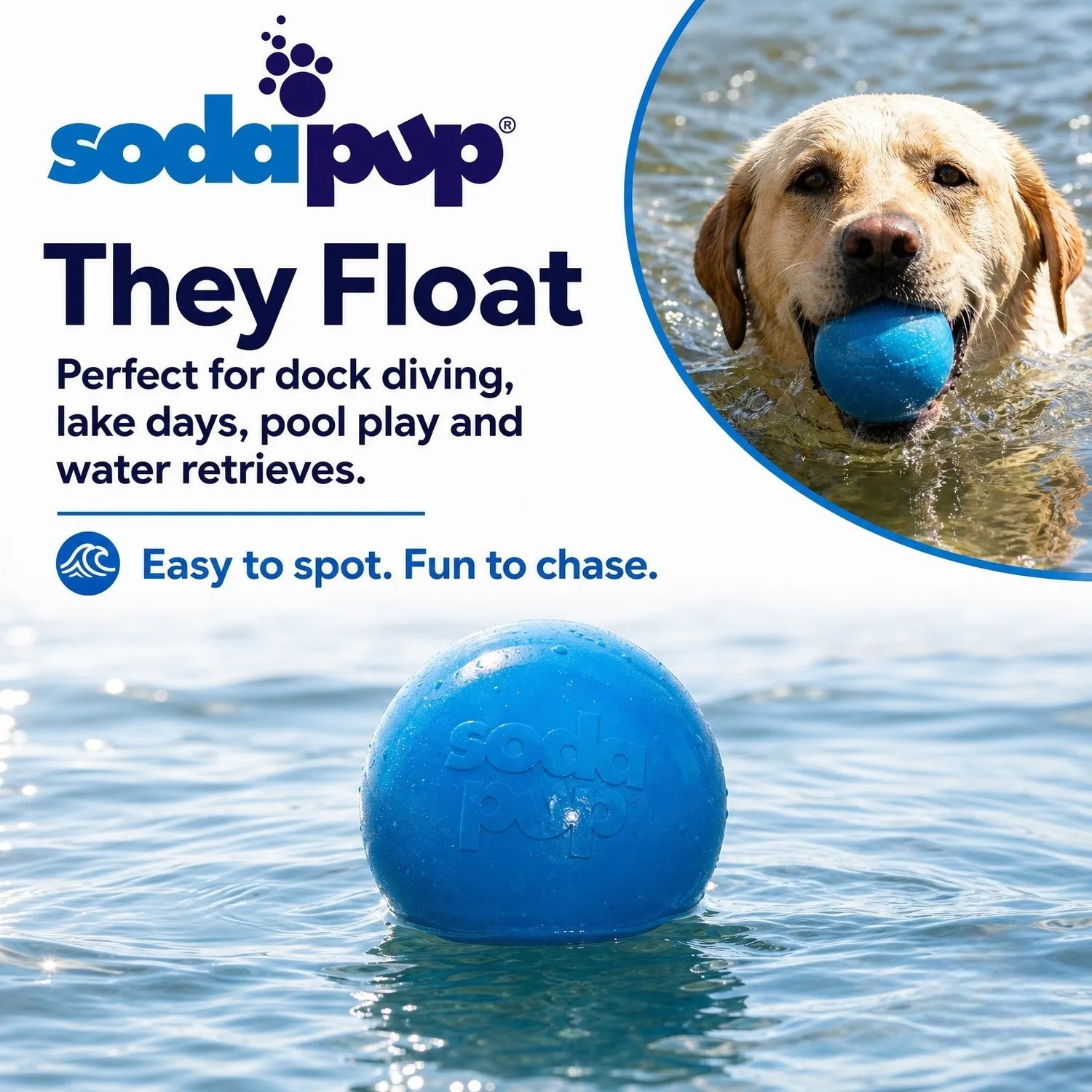 SodaPup Glitter Ball hundboll rosa & blå 2-pack mjuk