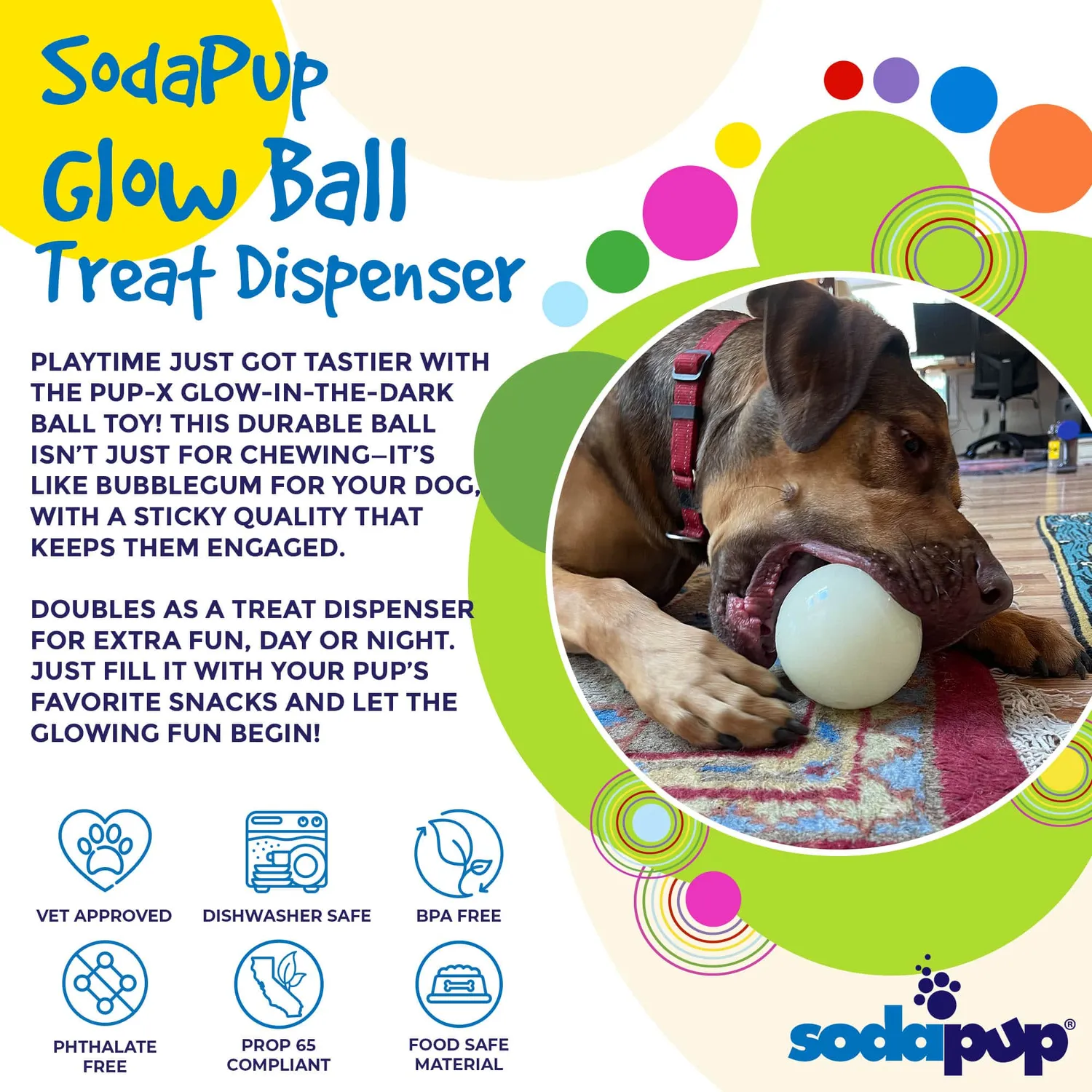 SodaPup PUP-X boll 4 tum godisboll glow