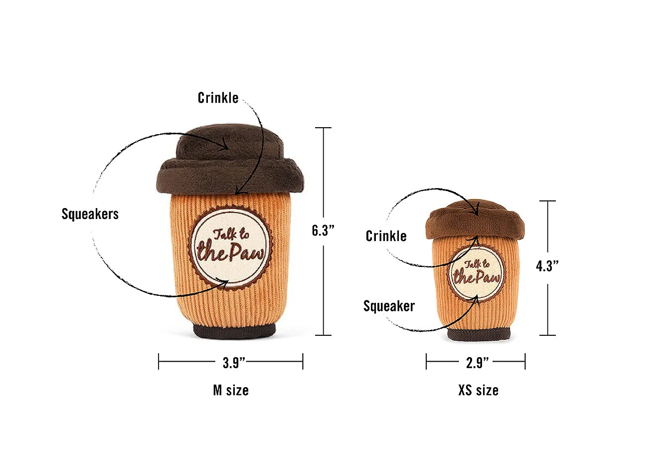P.L.A.Y. Pup Cup Café Collection hundleksak set med pip