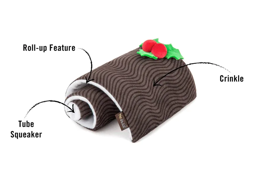 P.L.A.Y. Holiday Classic Yummy Yuletide Log hundleksak brun med pip