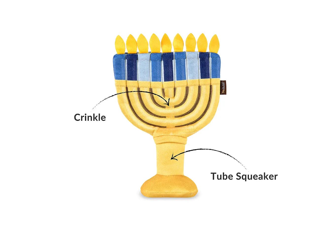 P.L.A.Y. Paw-nukkah Menorah hundleksak med pip