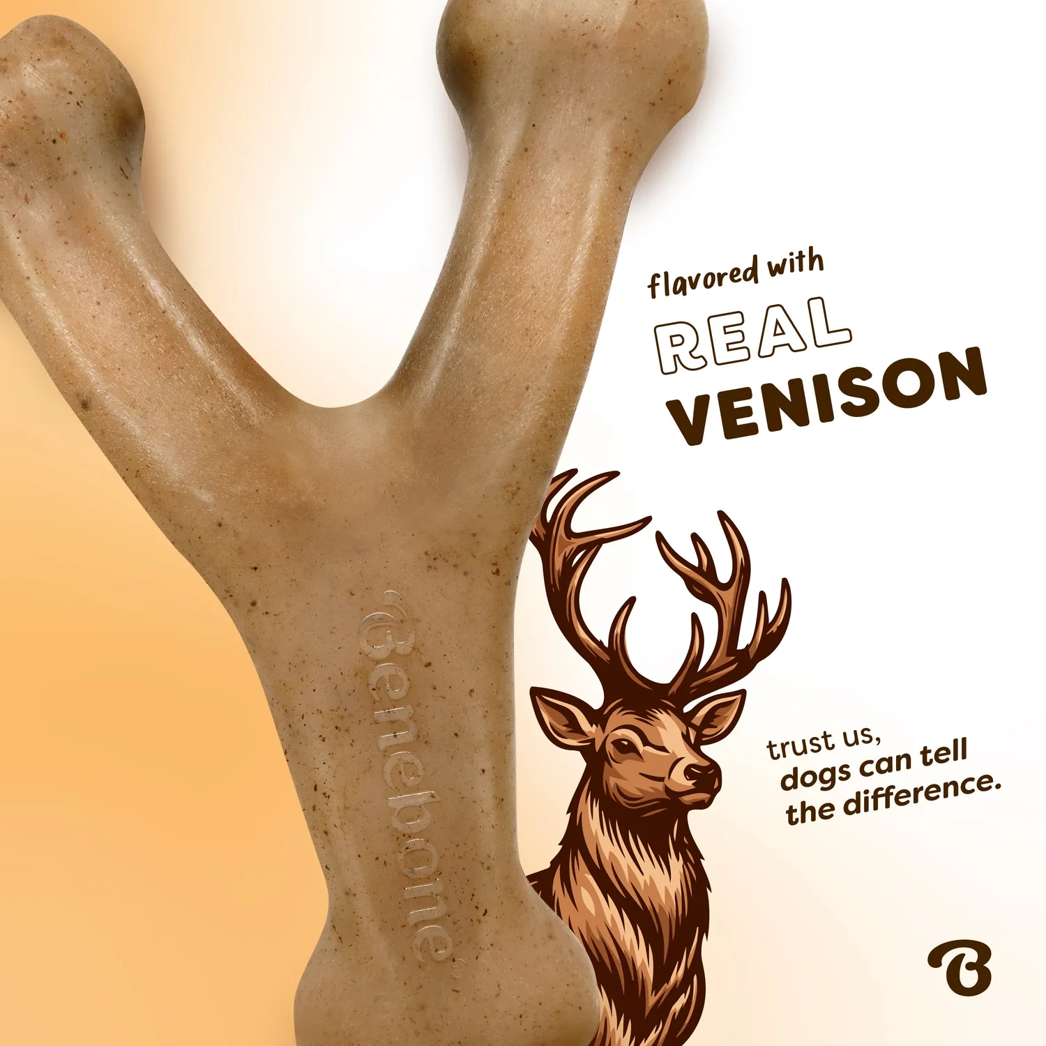 Benebone Venison Wishbone tuggben hjort