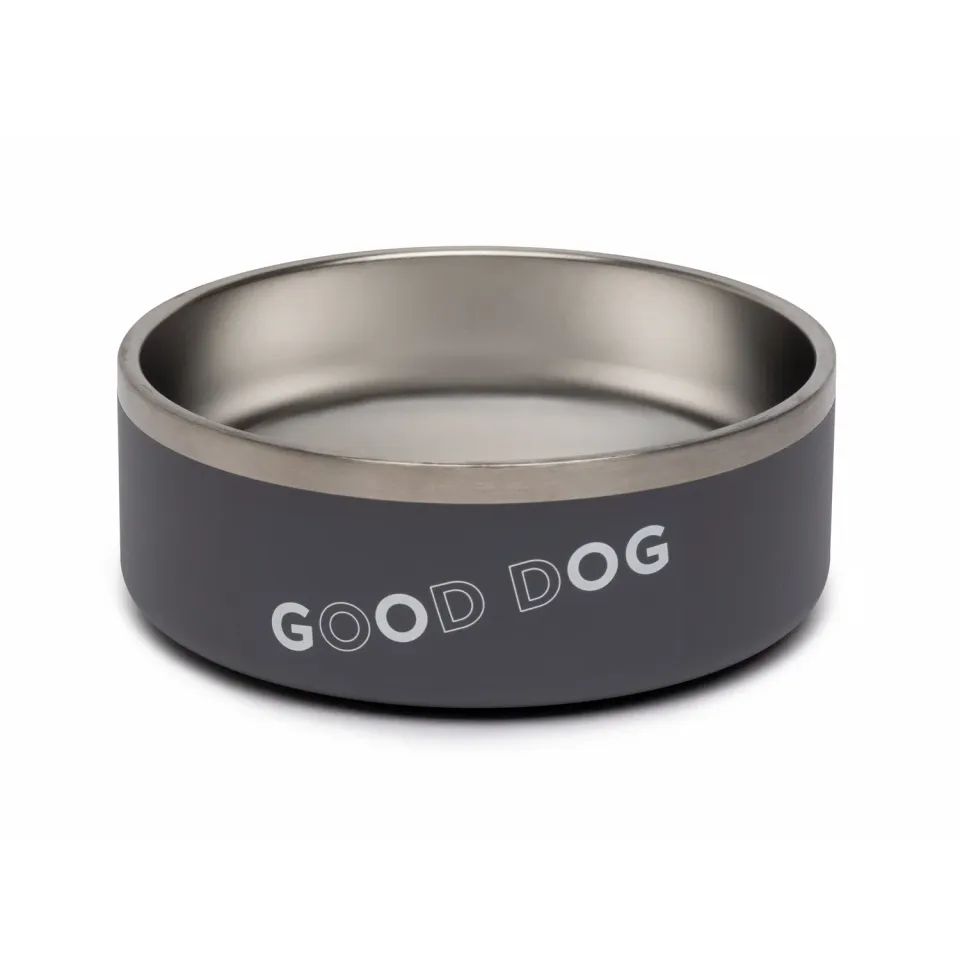 Benebone Good Dog hundskål stål grå