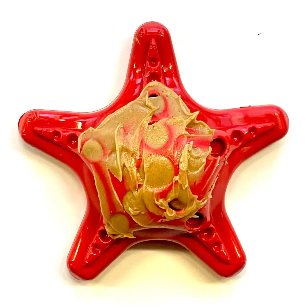 SodaPup Starfish nylon tuggleksak blå för starka tuggare