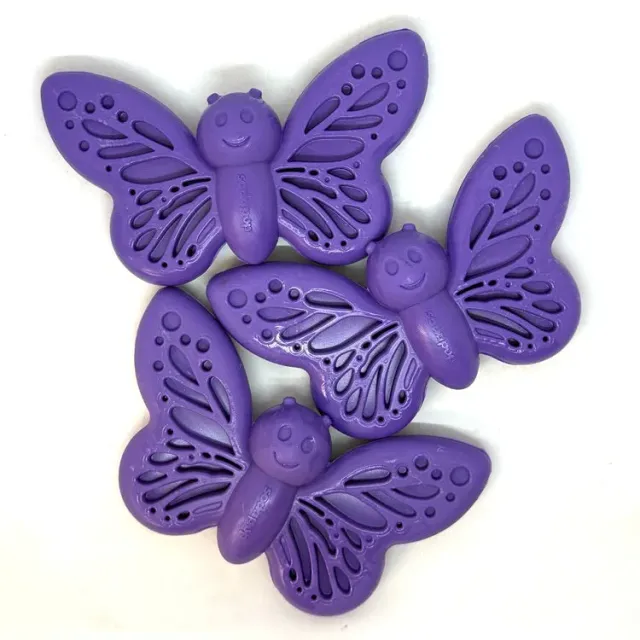 SodaPup Butterfly tuggleksak nylon 3-pack lila tål tugg