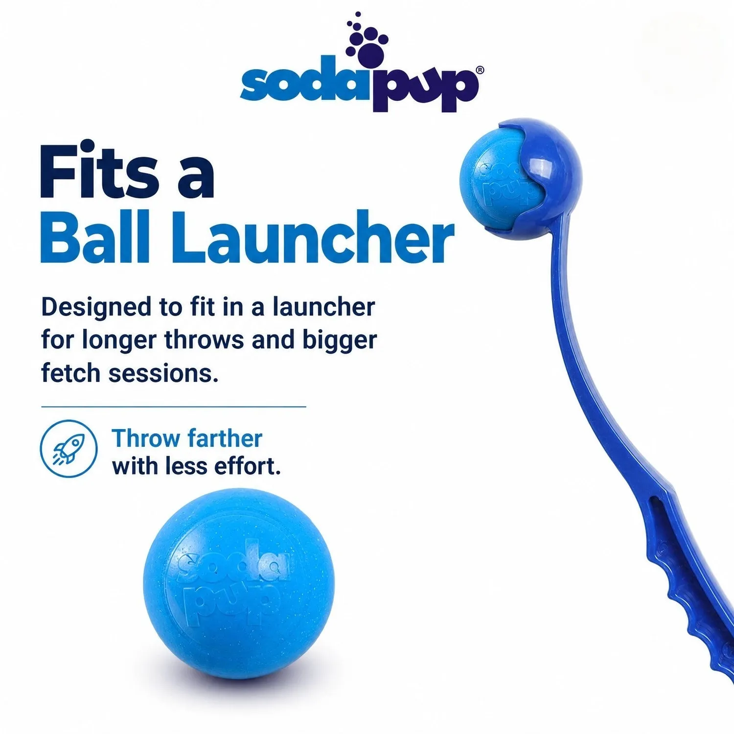 SodaPup Glitter Ball hundboll rosa & blå 2-pack mjuk