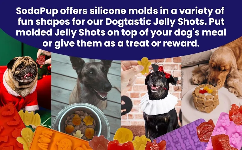 SodaPup Dogtastic Jelly Shots silikonform jul hundgodis