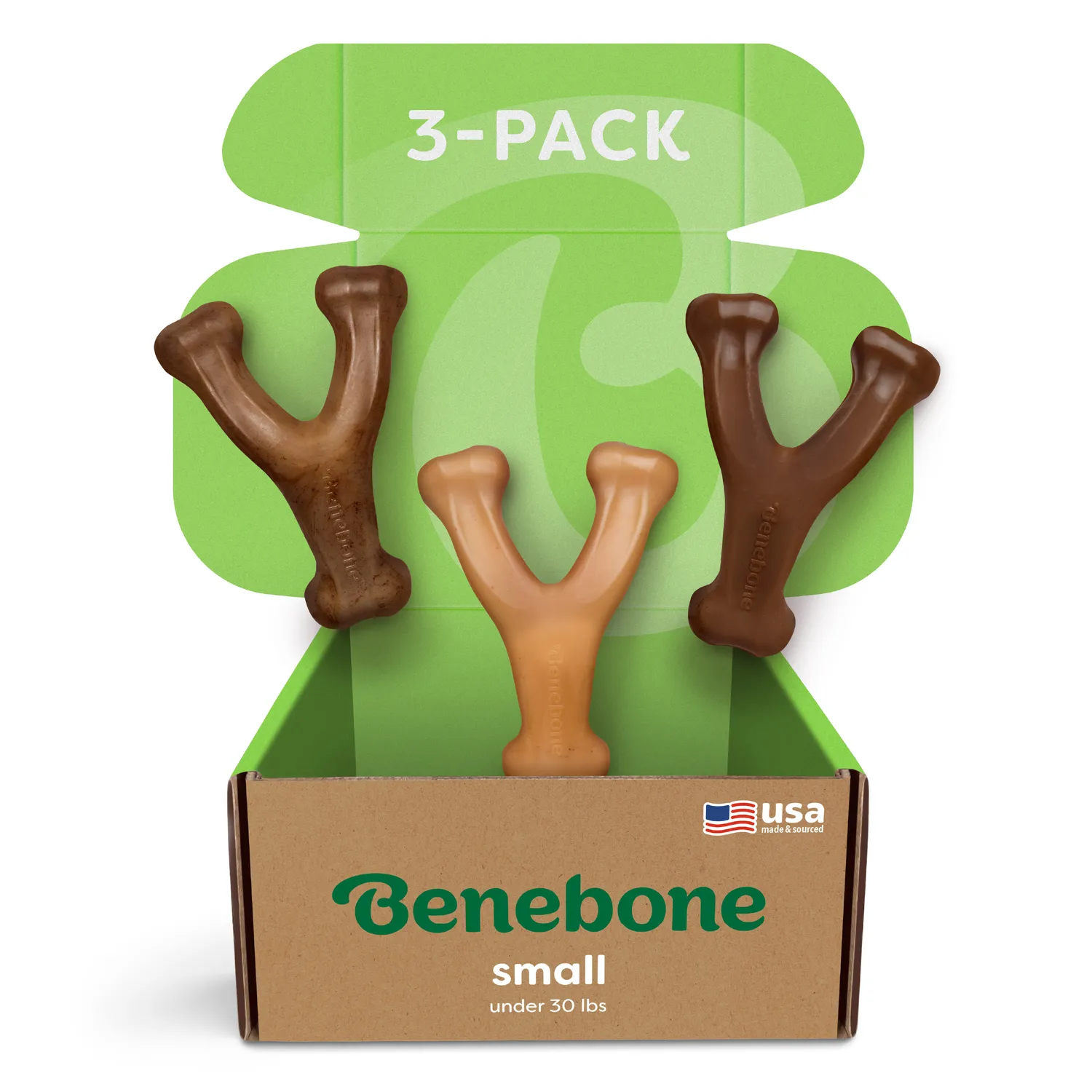Benebone Wishbone Trio tuggben 3-pack bacon kyckling