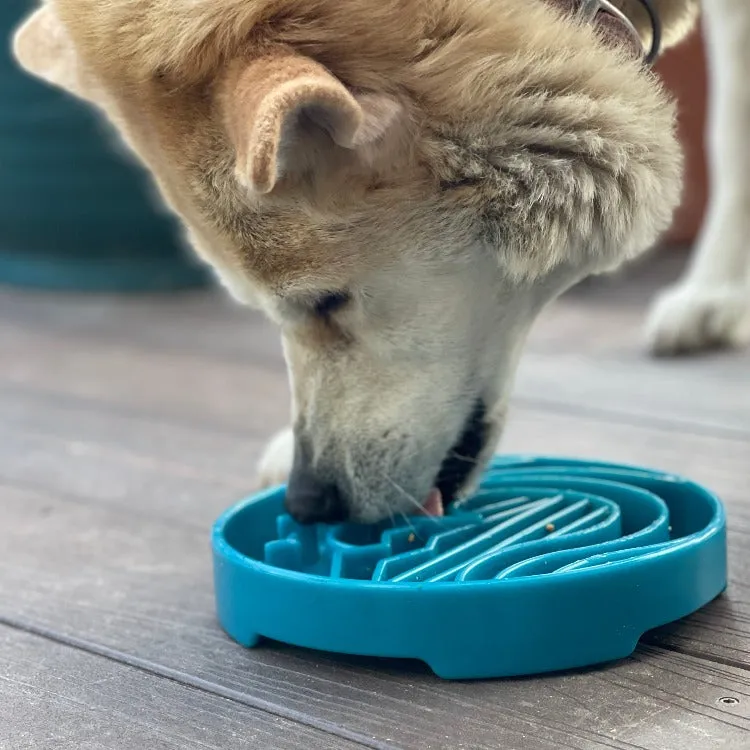 SodaPup Baja eTray slowfeederskål blå grund