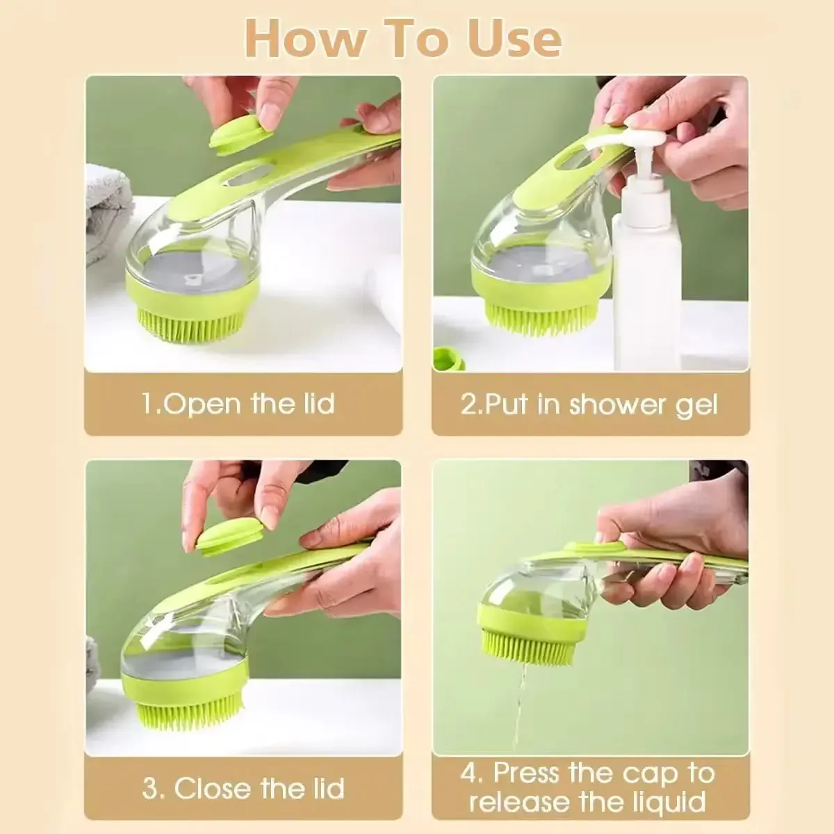 Pawtato Shampoo Dispensing badborste hund grön mjuk