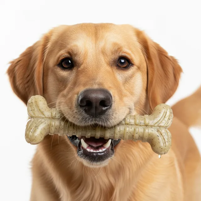 SodaPup Tough Bone tuggben brun nylon medelstor