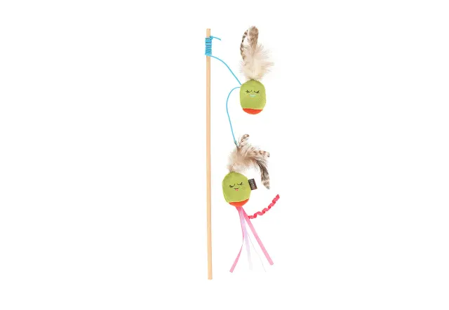 P.L.A.Y. Feline Frenzy Purrfectly Pitted Wand kattleksak oliv kattmynta