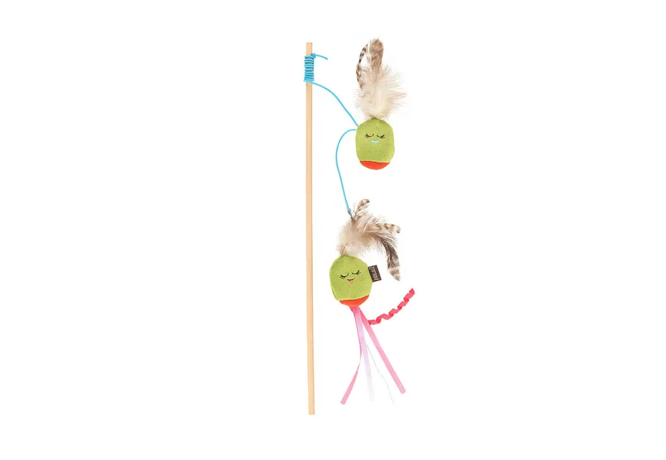 P.L.A.Y. Feline Frenzy Purrfectly Pitted Wand kattleksak oliv kattmynta