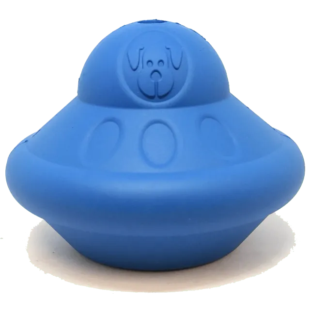 SodaPup Flying Saucer Large hundleksak blå gummi
