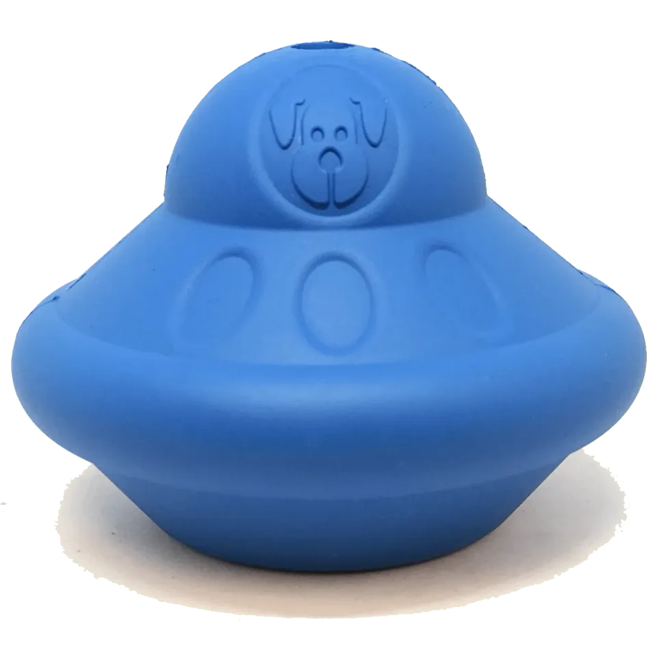 SodaPup Flying Saucer Large hundleksak blå gummi