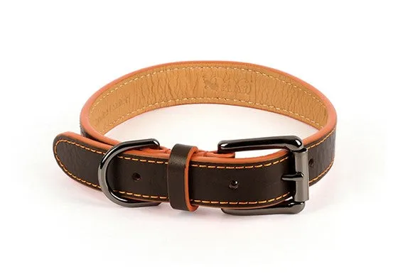 P.L.A.Y. Napoli halsband nappaläder svart röd