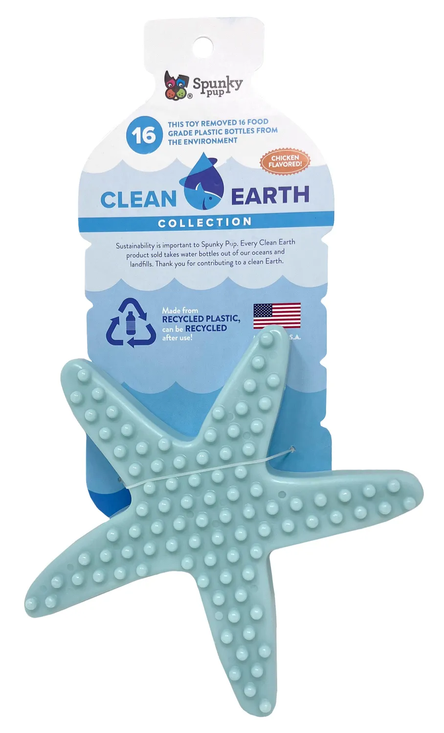 Spunky Pup Clean Earth Bone tuggben kycklingsmak