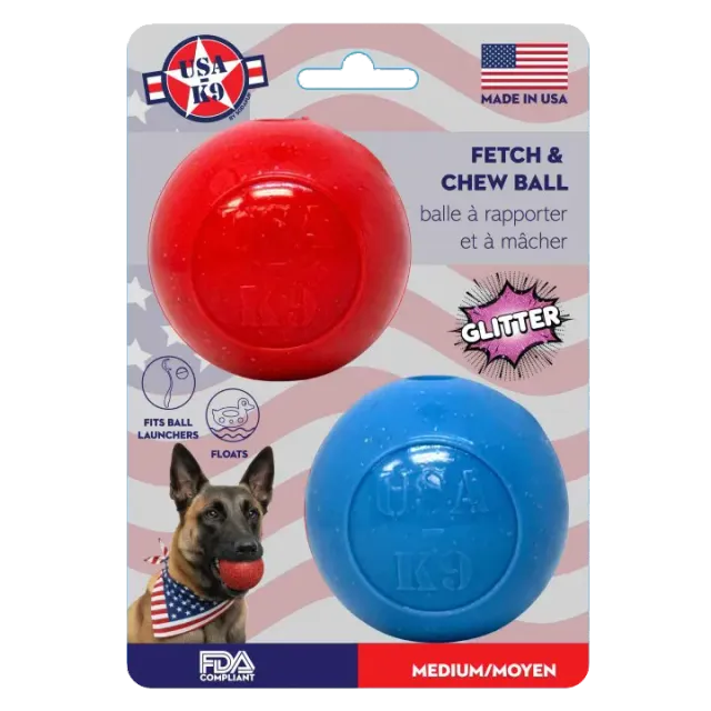 SodaPup Glitter Ball apportboll mjuk 2-pack