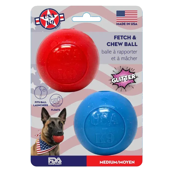 SodaPup Glitter Ball apportboll mjuk 2-pack