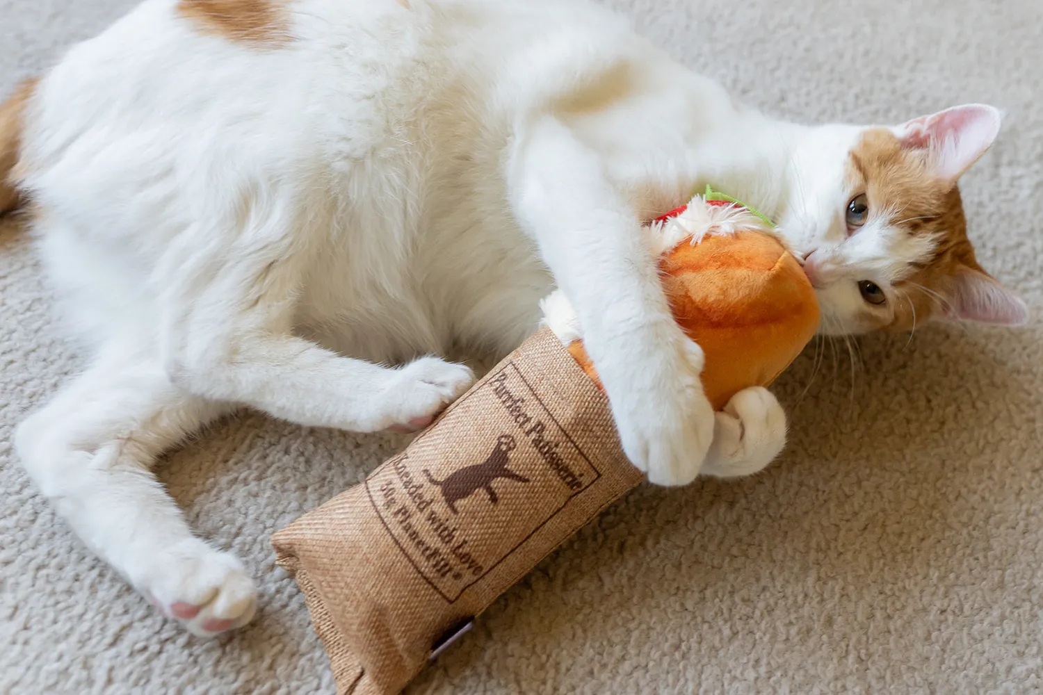 P.L.A.Y. Feline Frenzy Tuna Baguette kattleksak kicker med kattmynta
