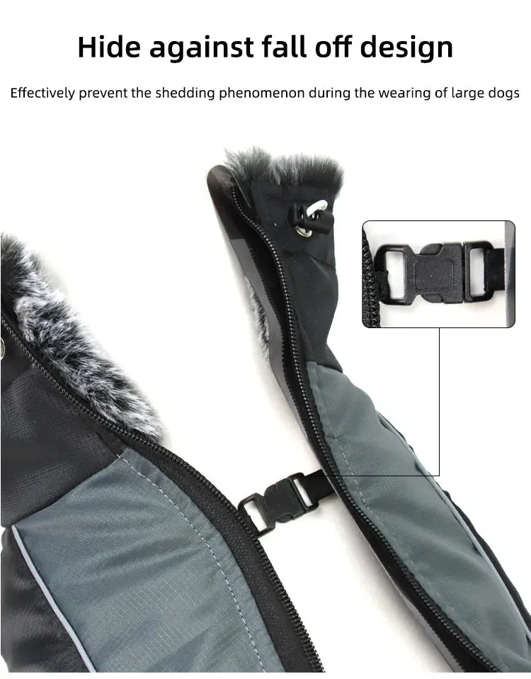 Pawtato Reflective Winter hundtäcke med sele reflex