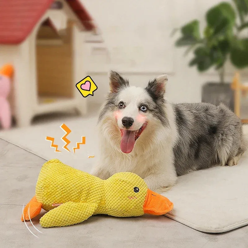 Pawtato anka pipleksak hund mjuk gul 25 cm