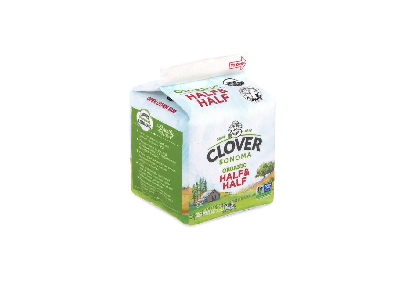 P.L.A.Y. Clover Sonoma Canine Carton hundleksak med pip
