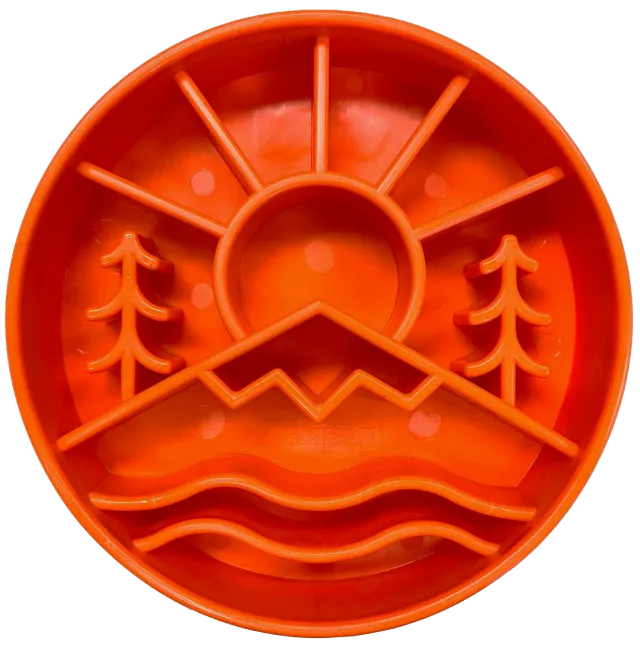 SodaPup Great Outdoors eBowl slow feeder orange 4 cups