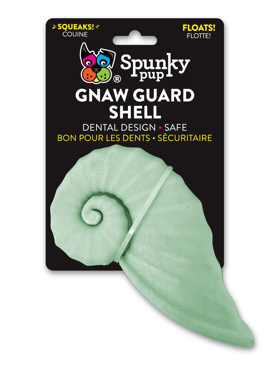 Spunky Pup Gnaw Guard hundleksak liten ring grön flytande