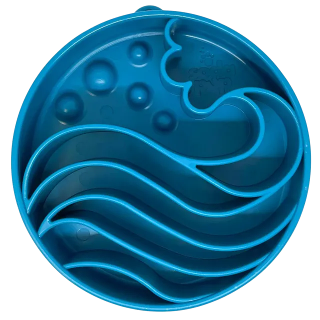 SodaPup Wave eBowl slow feeder skål blå 4 cups