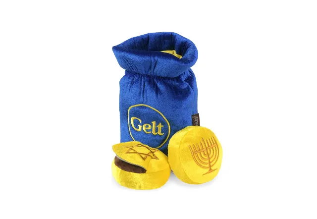 P.L.A.Y. Paw-nukkah Gelt-y Treats hundleksak med pip