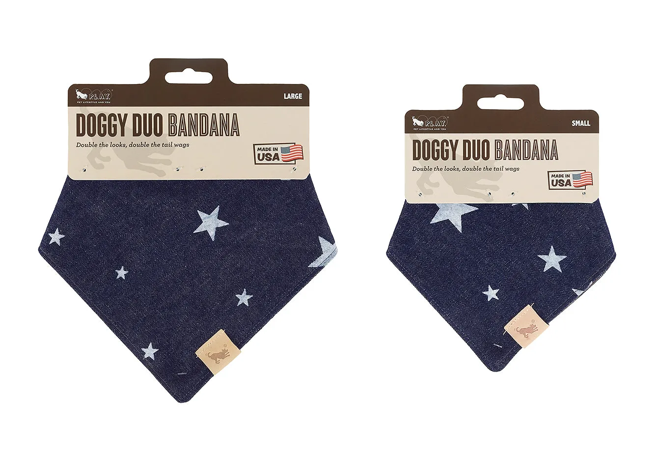 P.L.A.Y. Doggy Duo The Rockstar hundbandana vändbar