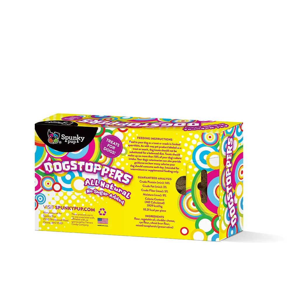 Spunky Pup Dogstoppers hundkex ost 5 oz