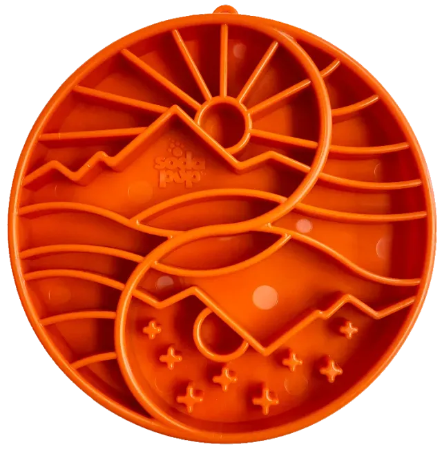 SodaPup Sun and Moon eTray slickmatta hund orange yin yang