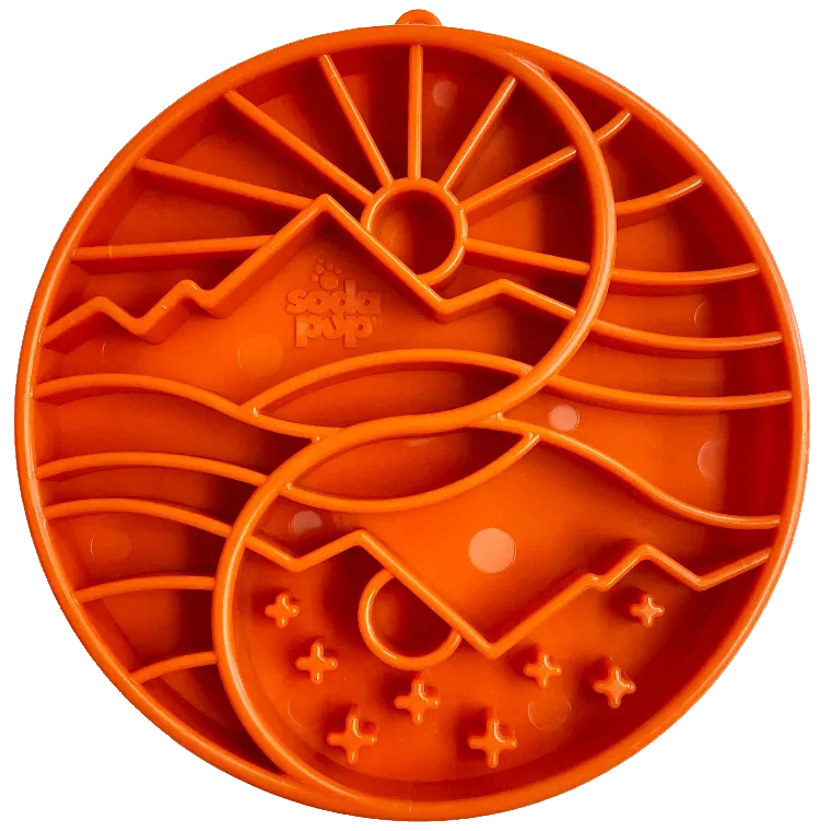 SodaPup Sun and Moon eTray slickmatta hund orange yin yang