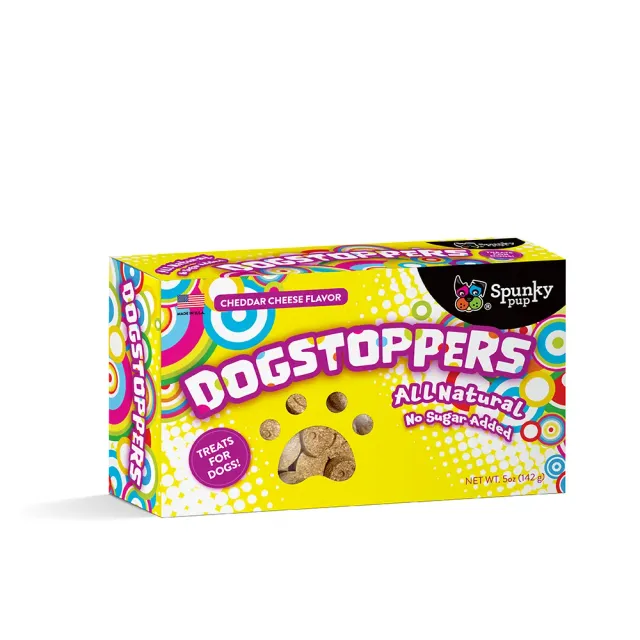 Spunky Pup Dogstoppers hundkex ost 5 oz