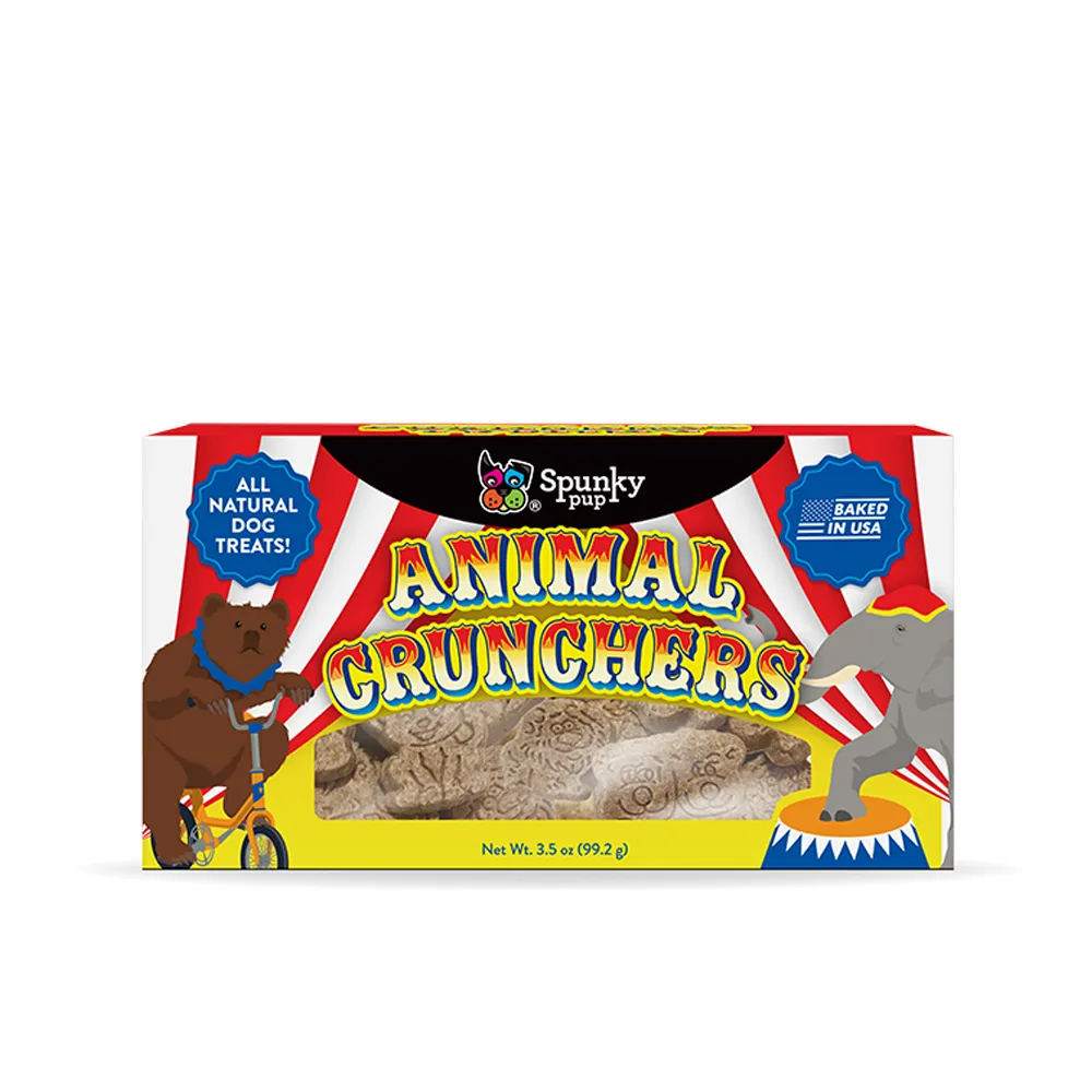 Spunky Pup Animal Crunchers hundkex 99 g jordnöt