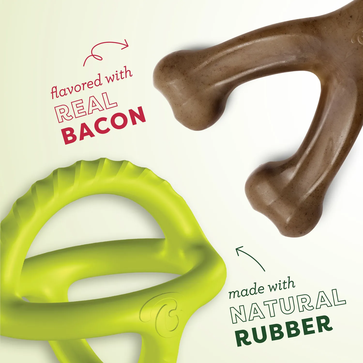 Benebone Chew Tug Duo leksaksset medium bacon