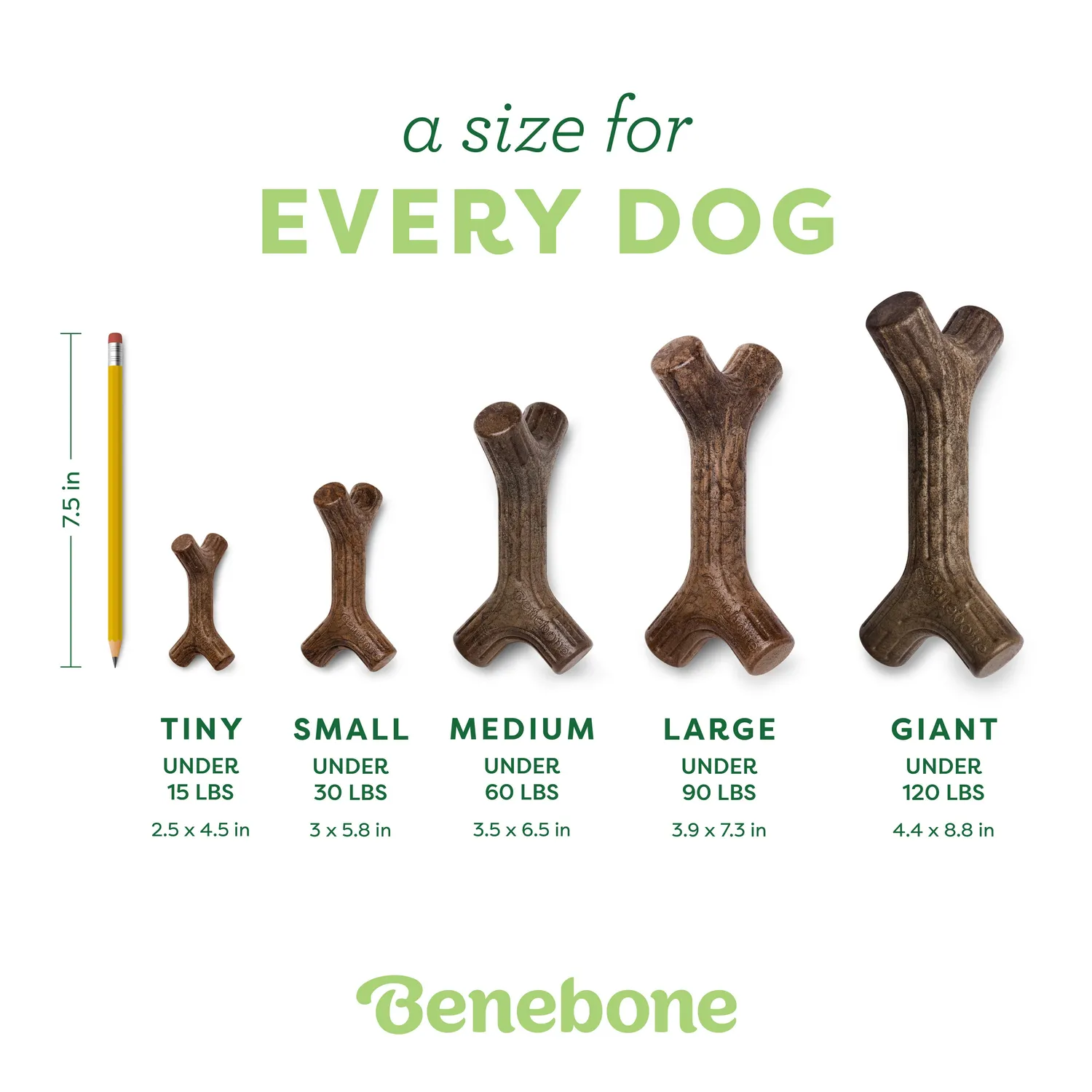 Benebone Stick tuggben nylon bacon