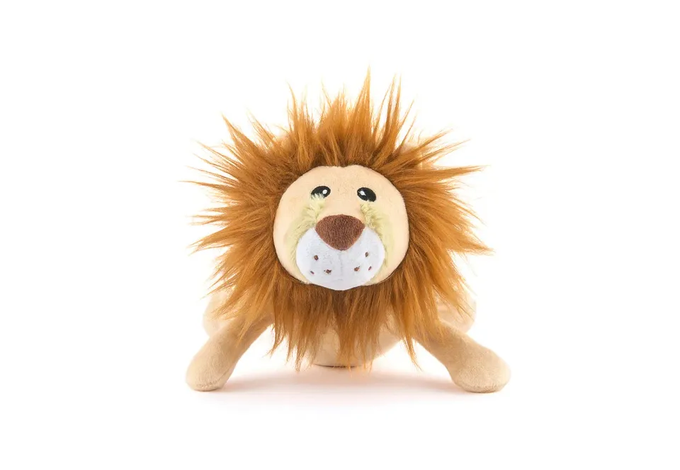 P.L.A.Y. Big Five of Africa Lion hundleksak stor brun med pip