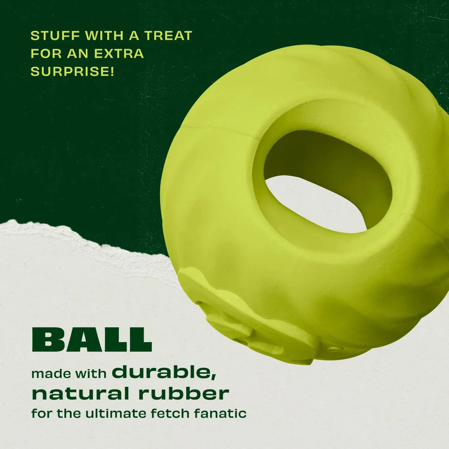 Benebone Bounce Ball studsboll singel naturgummi
